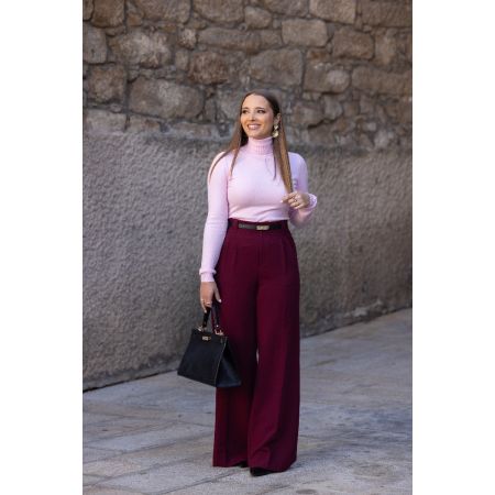 Calça clássica Bordô