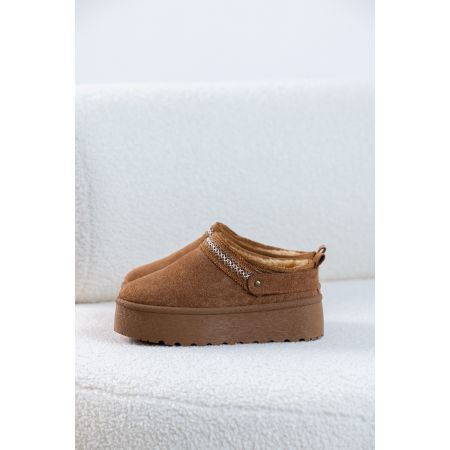 Pantufa Bordado Camel