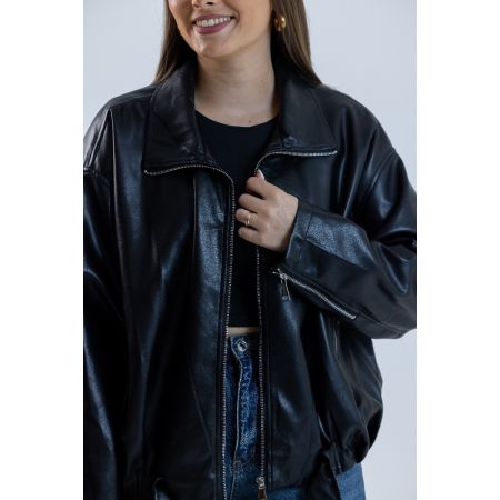 Casaco Polipele Fivelas Preto