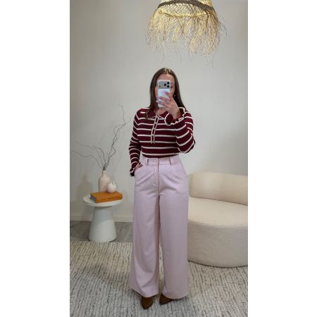 Calça Alfaiataria Rosa Bebé