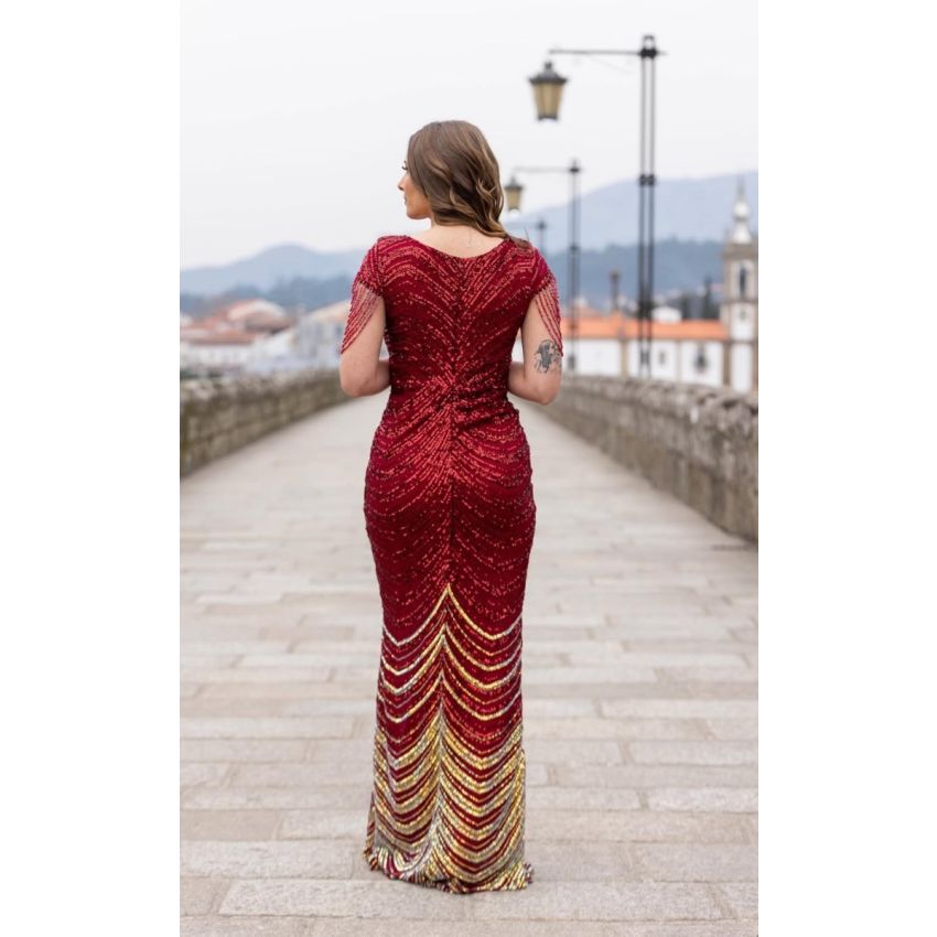 Vestido Lantejoulas Cerimónia