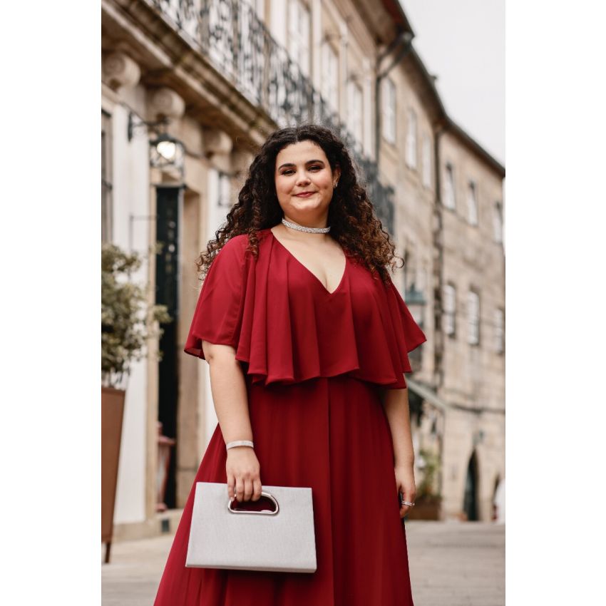 Macacão Plus Size Elegance Bordeaux