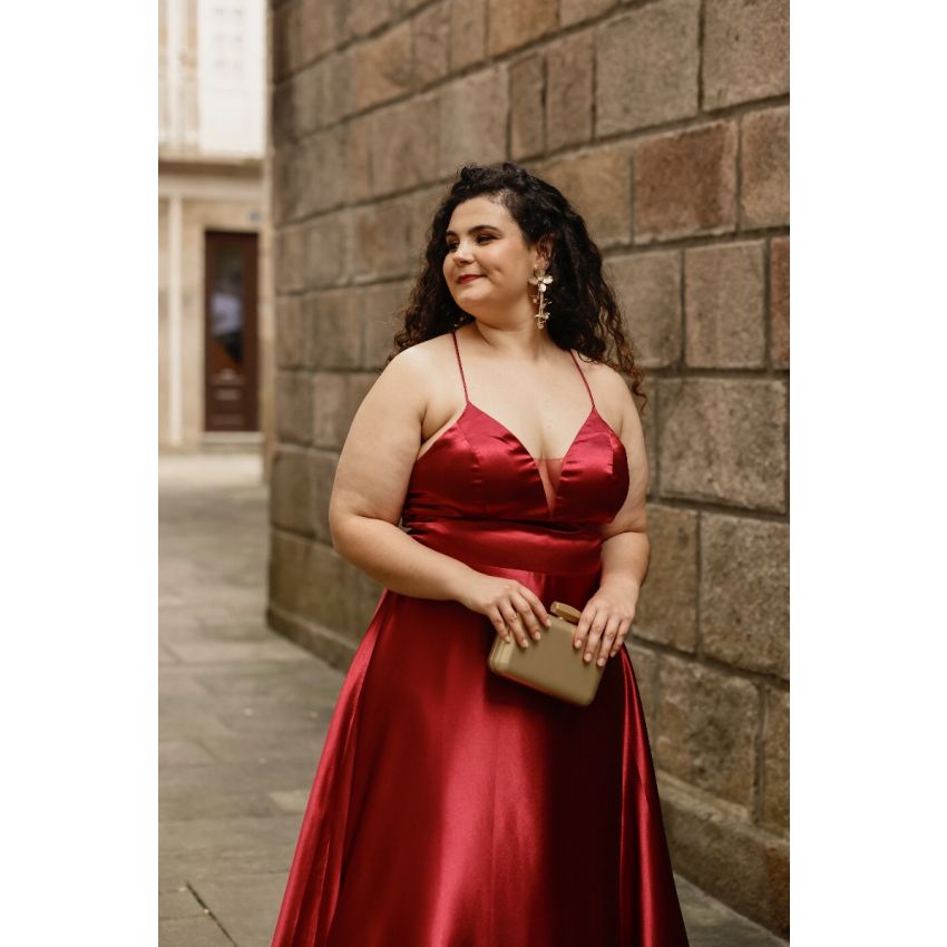 Vestido Bordô Plus size