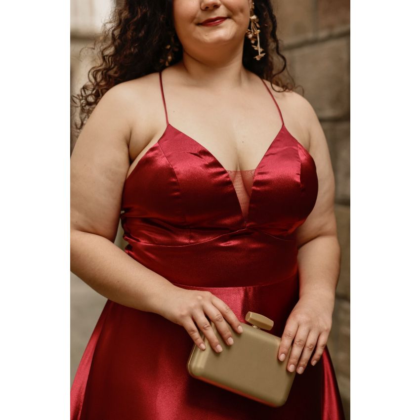 Vestido Bordô Plus size