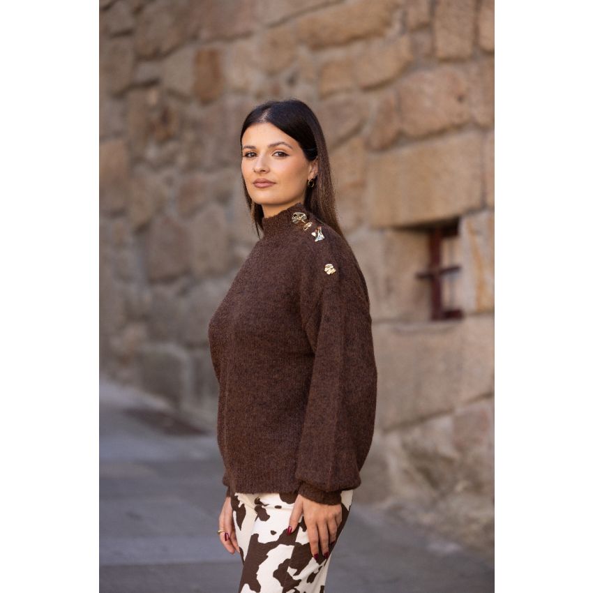 Malha Botões Dourados