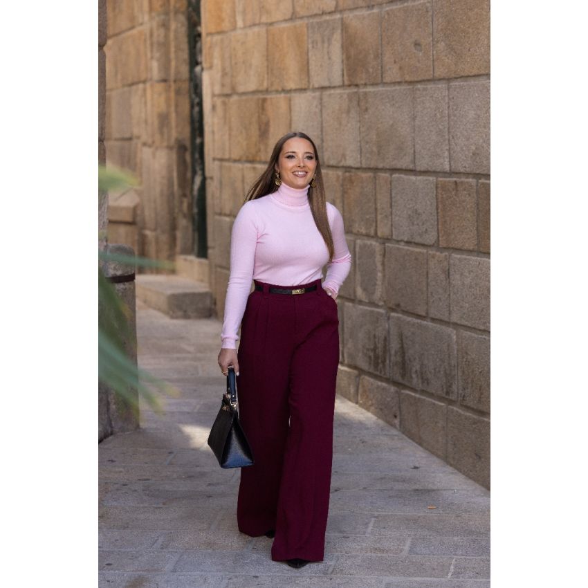 Calça clássica Bordô