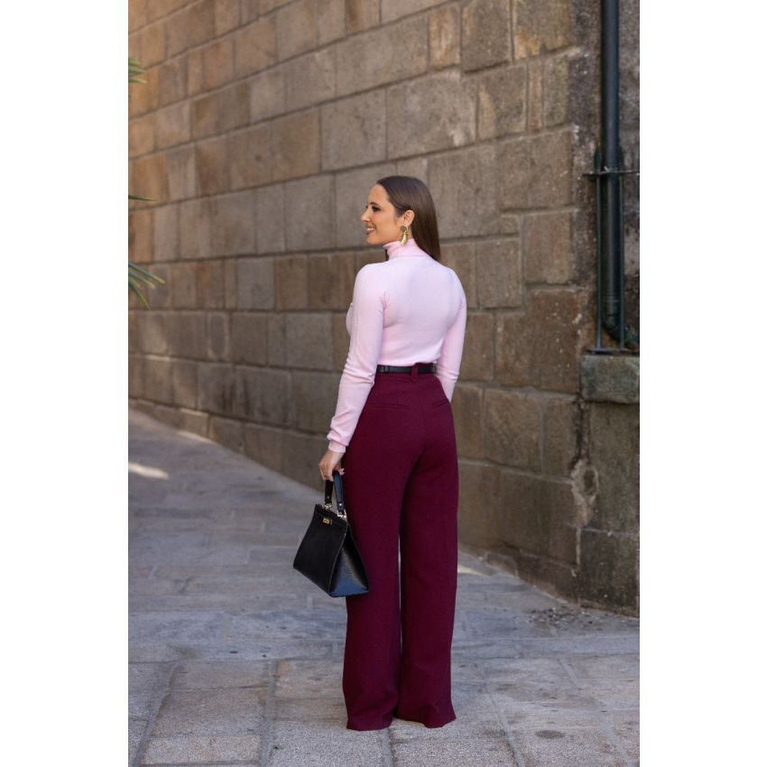 Calça clássica Bordô