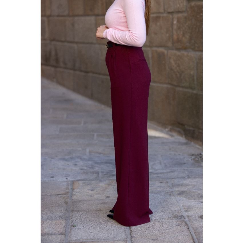 Calça clássica Bordô