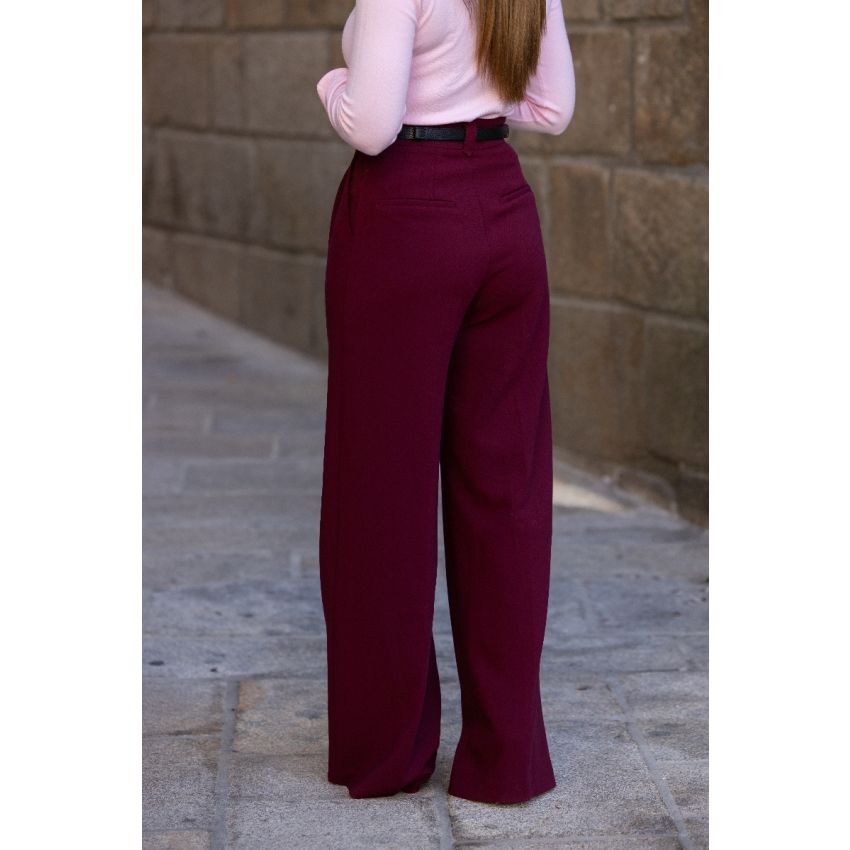 Calça clássica Bordô