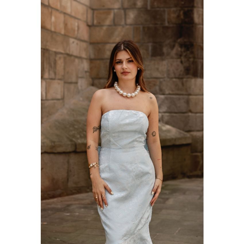 Vestido Laço Aurora Azul