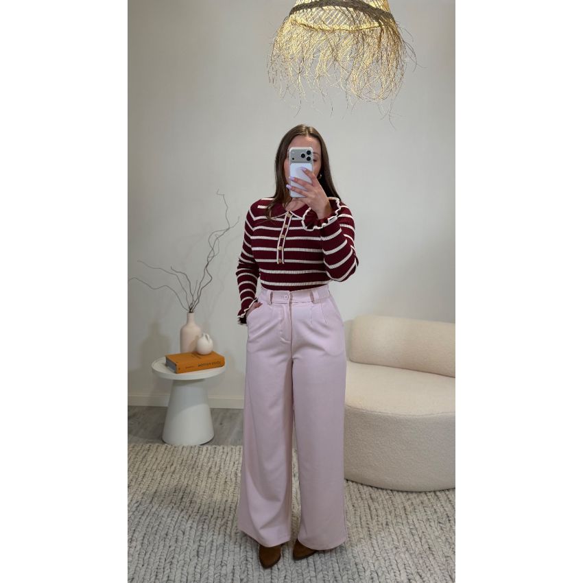 Calça Alfaiataria Rosa Bebé