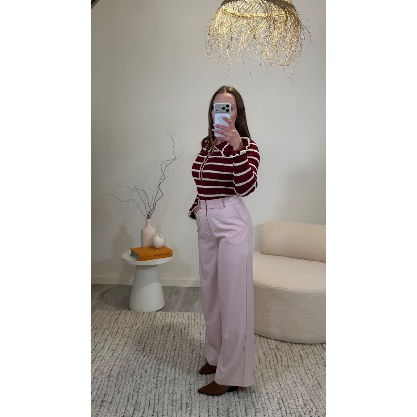 Calça Alfaiataria Rosa Bebé