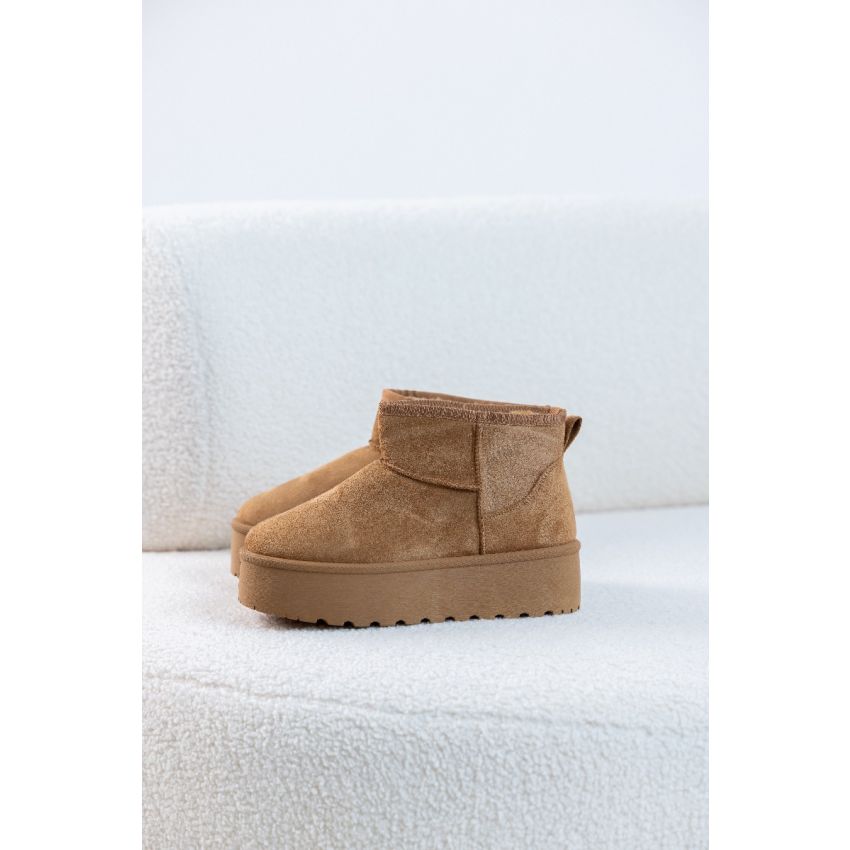 Bota Pantufa Camel