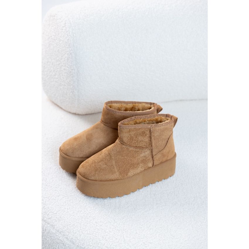 Bota Pantufa Camel