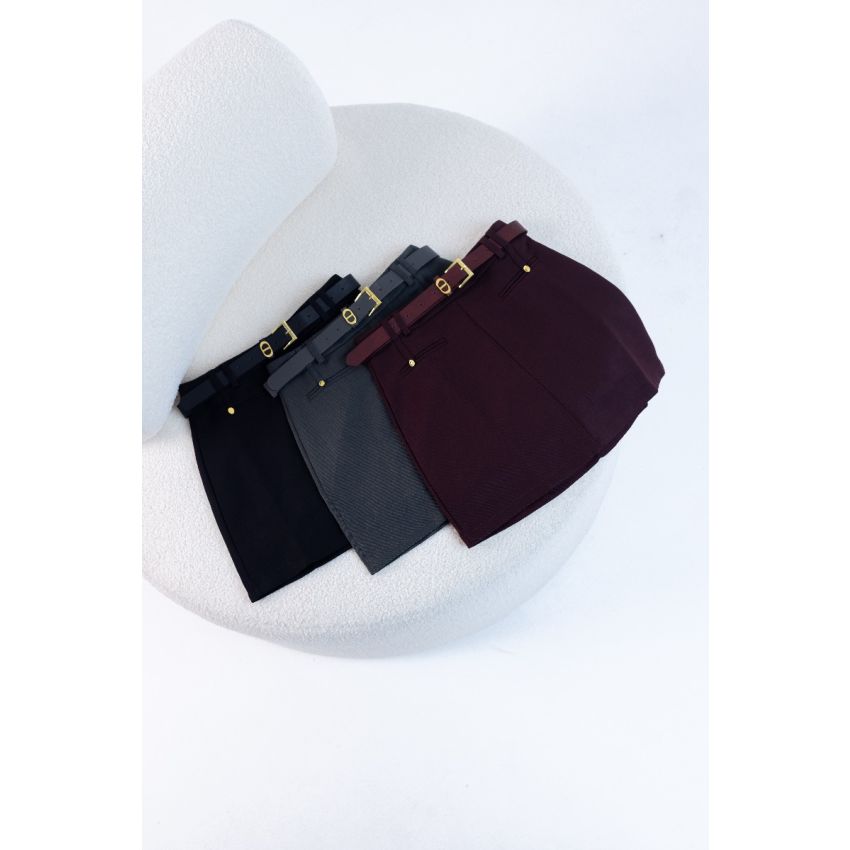 Saia com forro calção & Cinto