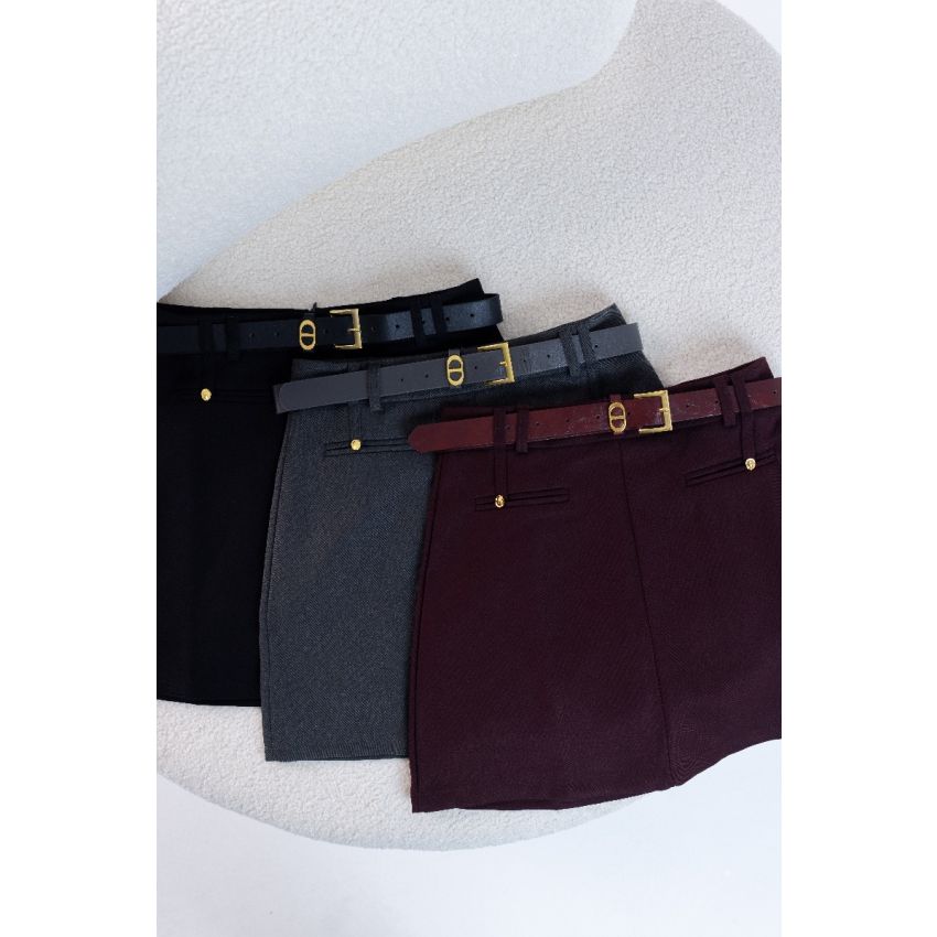 Saia com forro calção & Cinto