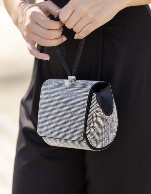 Clutch Brilhos Prateada
